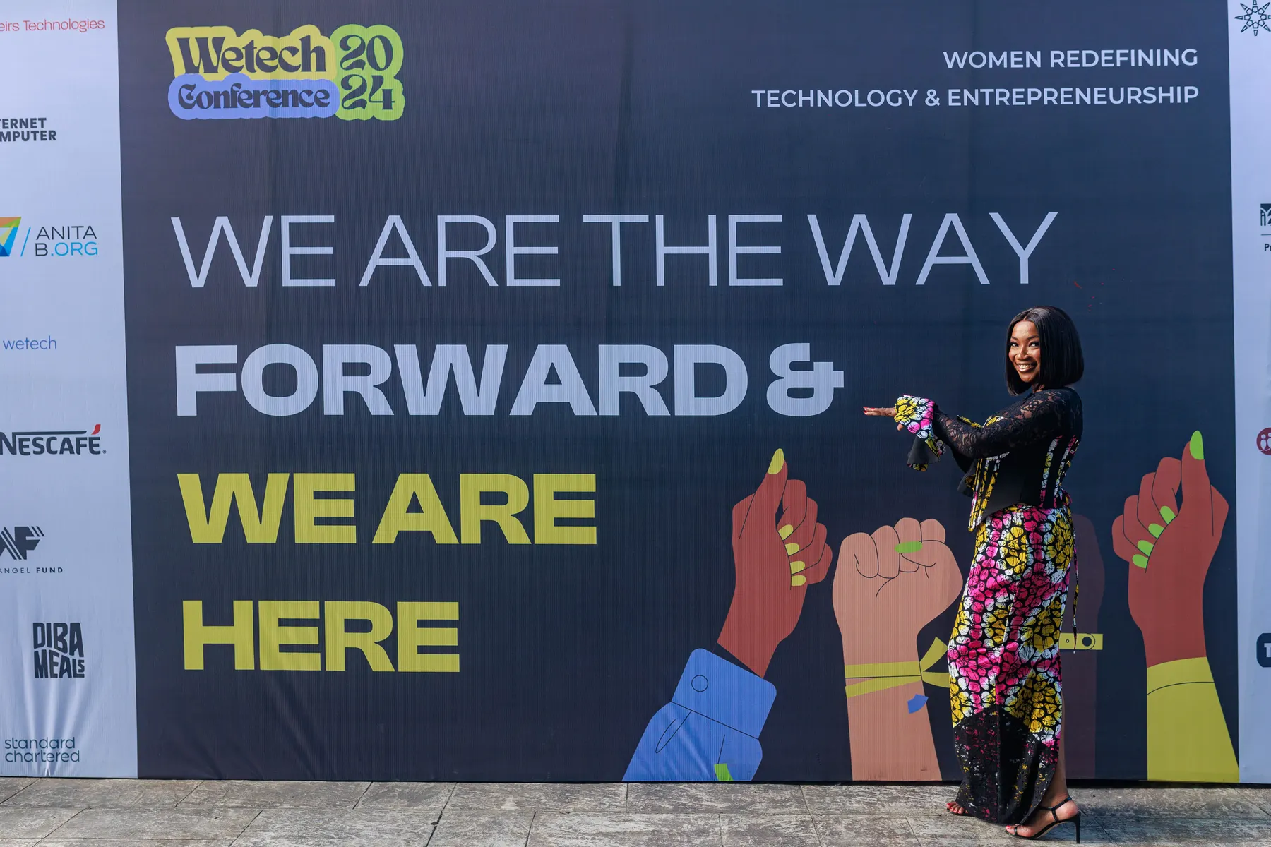 We Are The Way Forward & We Are Here — the main stage backdrop.