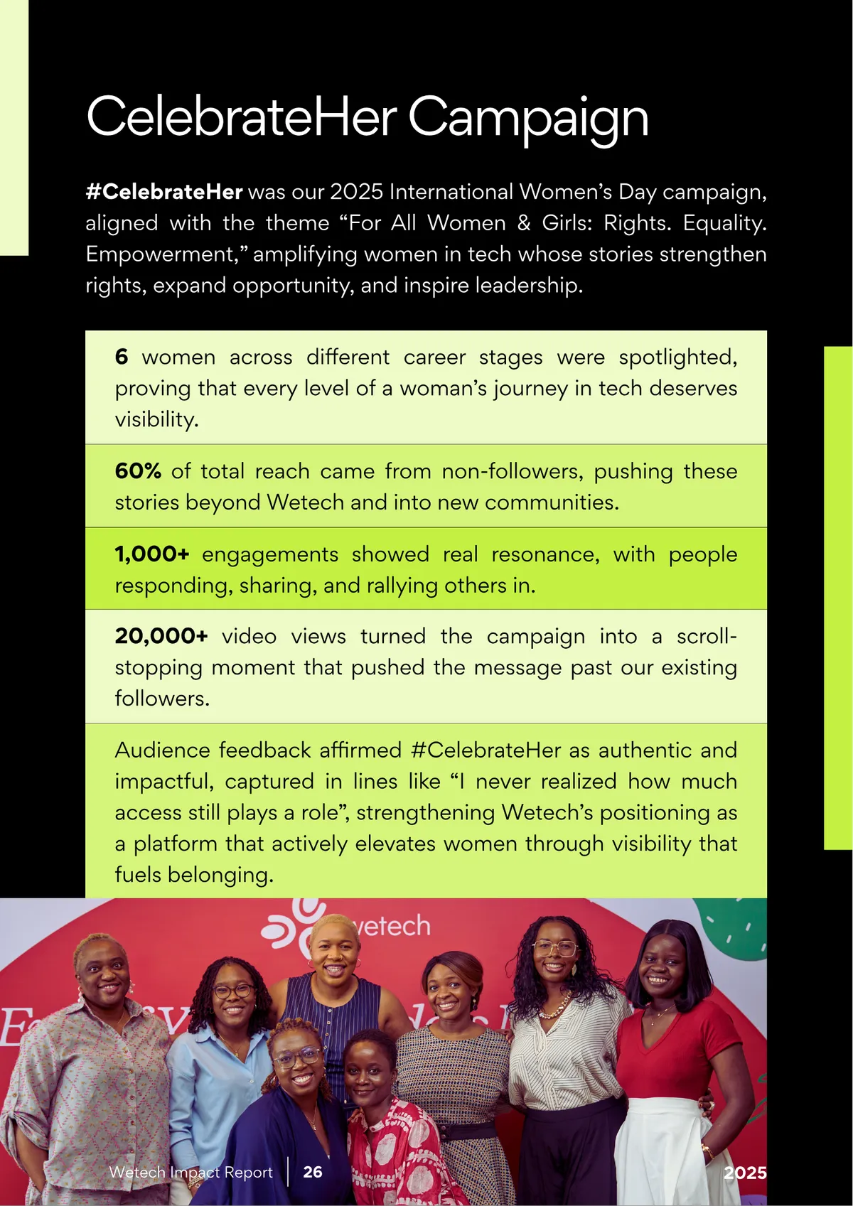 The #CelebrateHer campaign page.